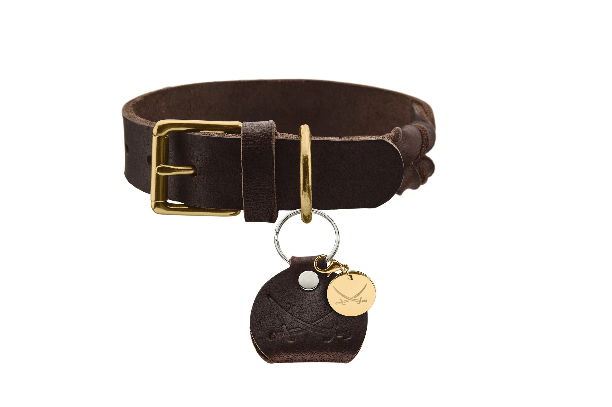 Hunter Sansibar Solid 35 Hundehalsbånd i læder - 24-30 cm